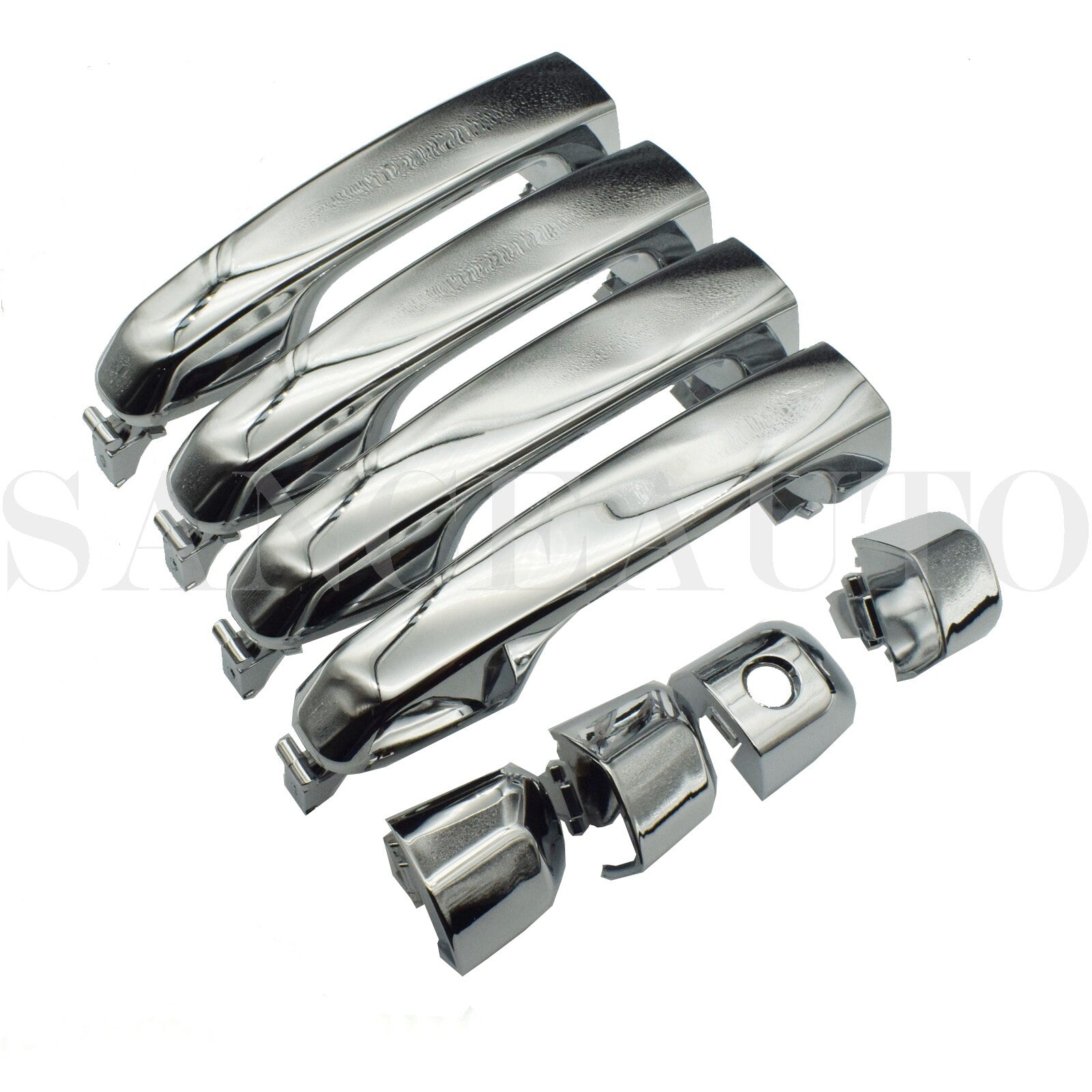 Chrome front and rear left exterior door handles for 4Runner 2010-18 69211-60090- n