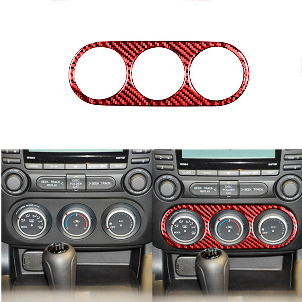 2Pcs for Audi A4 B9 2017-19 Carbon Fiber Interior Glove Box Handle Cover Trim v