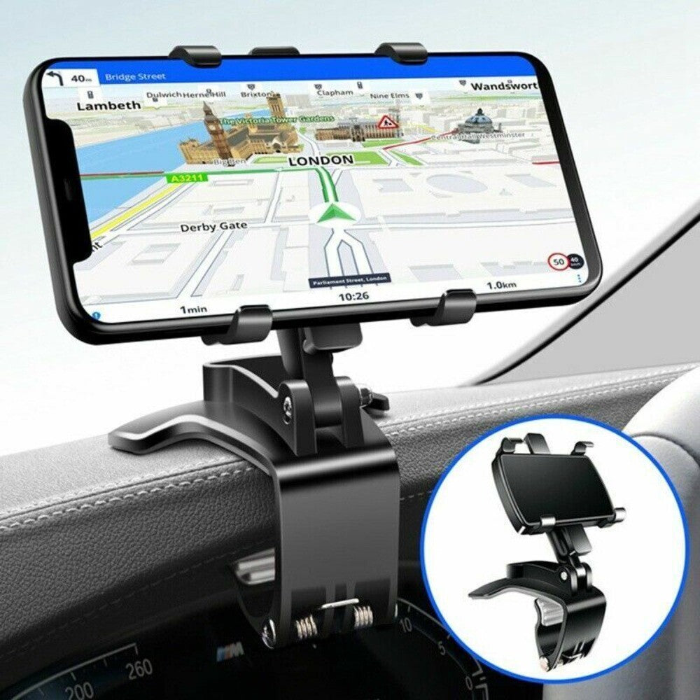 1x 360° Mount Holder Car Dashboard Sun Visor Mirror Stand For Cell Phone GPS New n