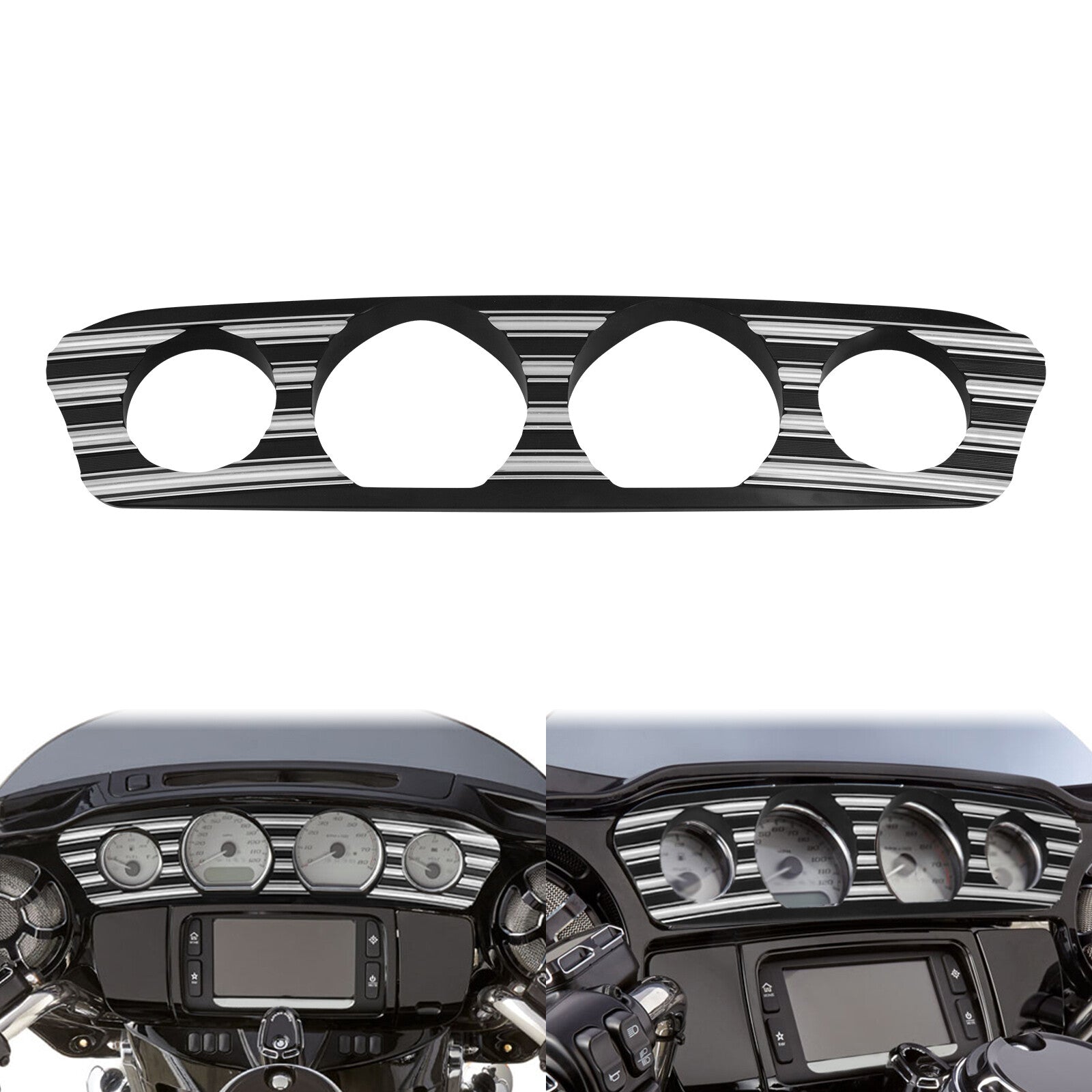 Between Strips Gauge Trim Cover for Harley Touring Electra Street Glide 14-2023