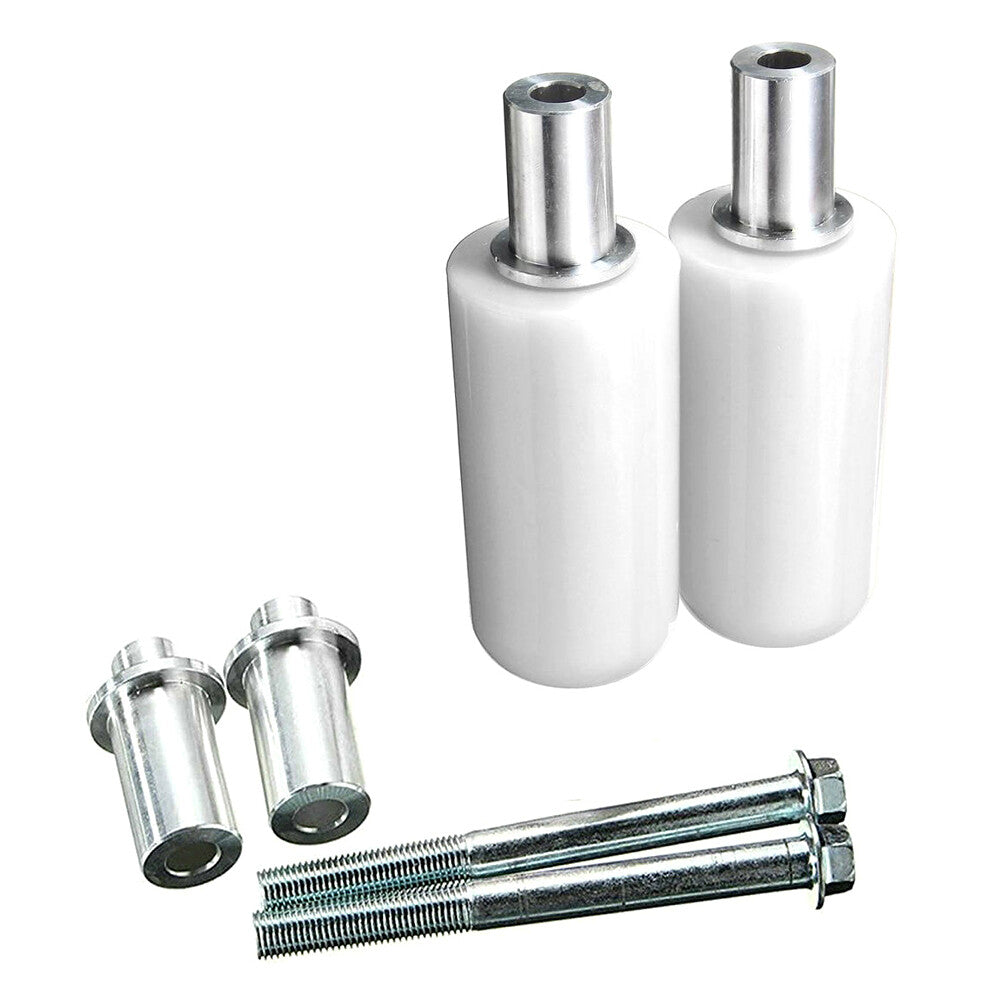 Universal 10mm Motorcycle Frame Sliders Crash Protector for Yamaha for Honda White Q