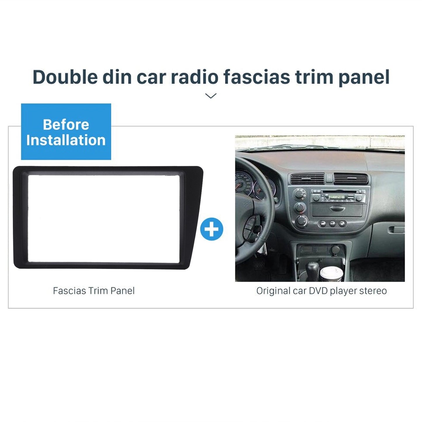 Double DIN Installation Dash Kit 2 Din Radio Stereo Fascia Dash Frame