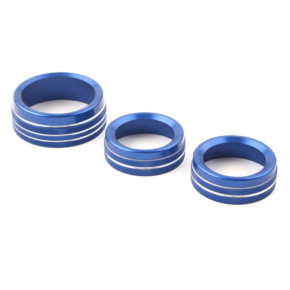 Air Conditioner Switch CD Button Knob for Dodge for Challenger 2015-2020 Blue 3PCs