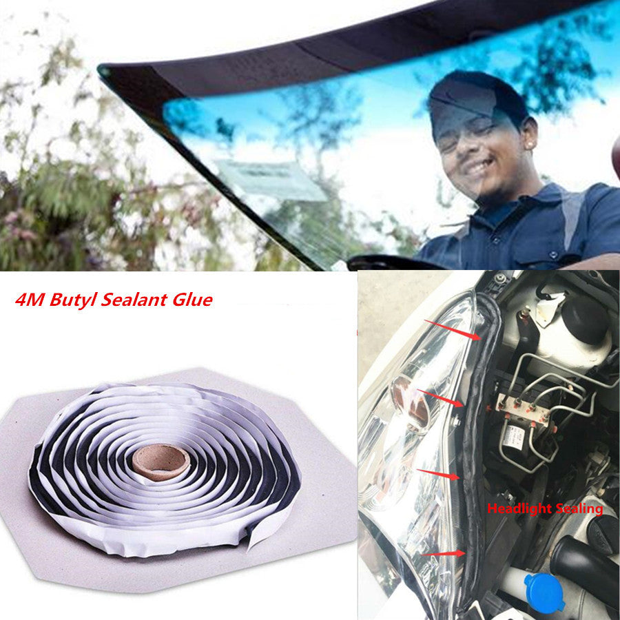 Car Headlight Windshield Door 4M Butyl Rubber Glue Sealant Retrofit Reseal