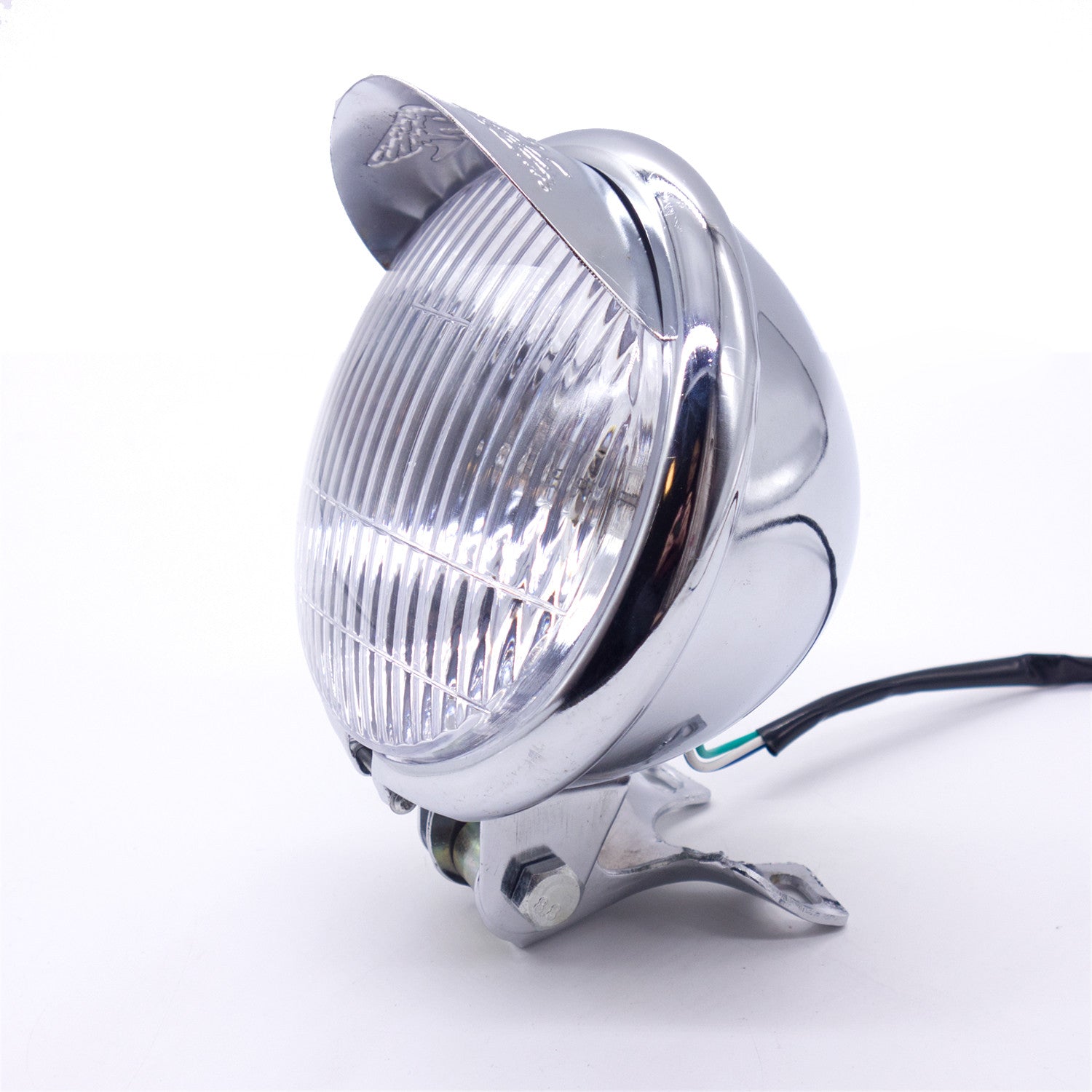5.5 Motorcycle Chrome Retro Metal Headlight for Harley Chopper Cafe Racer Q