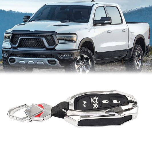 Remote Key Shell Case Silver for Dodge for Ram 1500 Pickup 2019-2023 Q