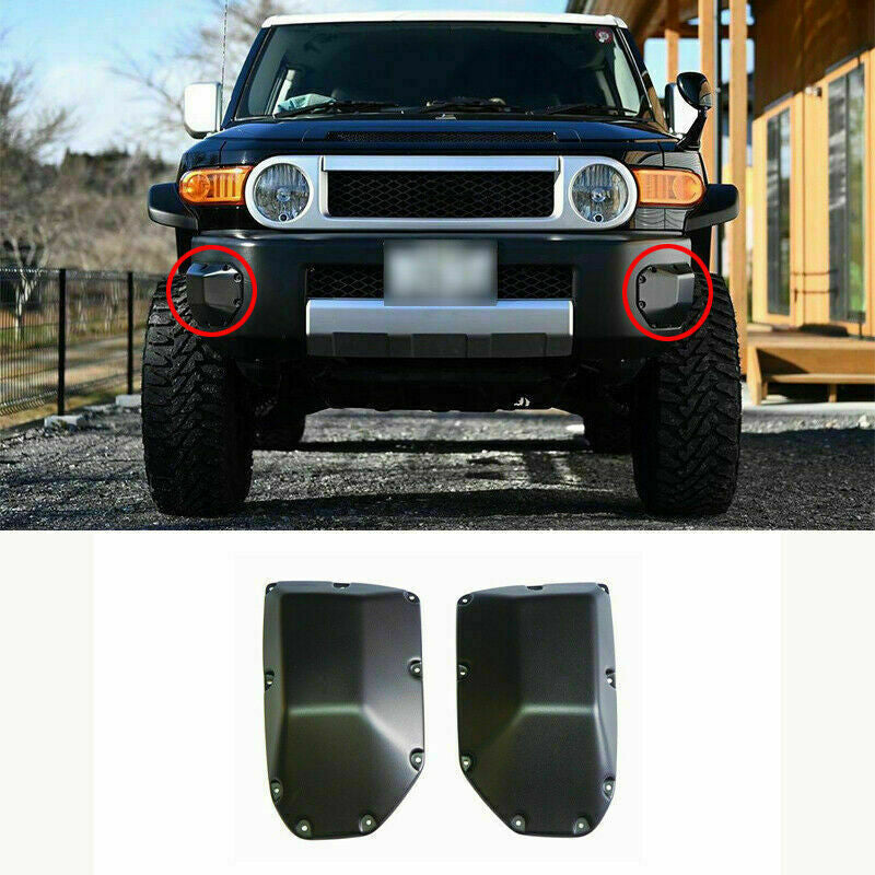 Matte Black Front Bumper Side Spoiler Guard Trim for Toyota FJ Cruiser 2007-2014