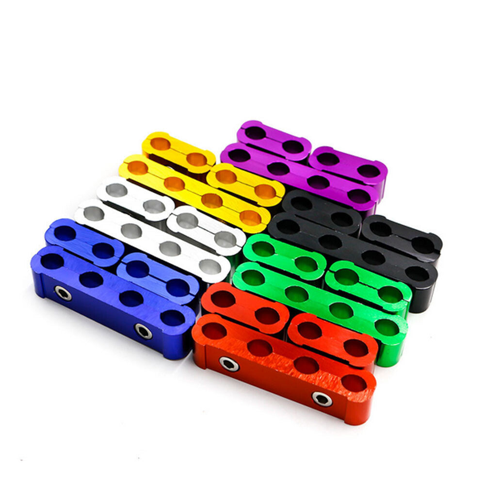 Universal Aluminum Engine Spark Plug Wire Separator Divider Organizer Clamp Kit Q