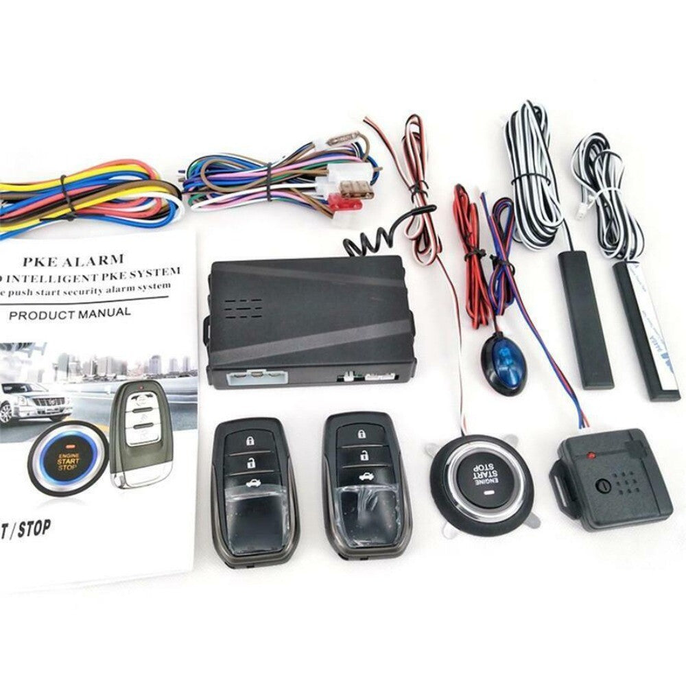 PKE Keyless Entry Car Push Start Button RFID Engine Starter Car Alarm Start/Stop n