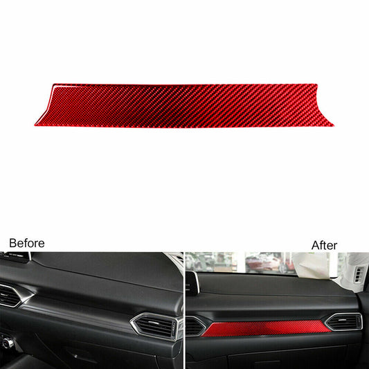 Carbon Fiber Interior Console Dashboard Strip Fit for Mazda CX-5 2014-18