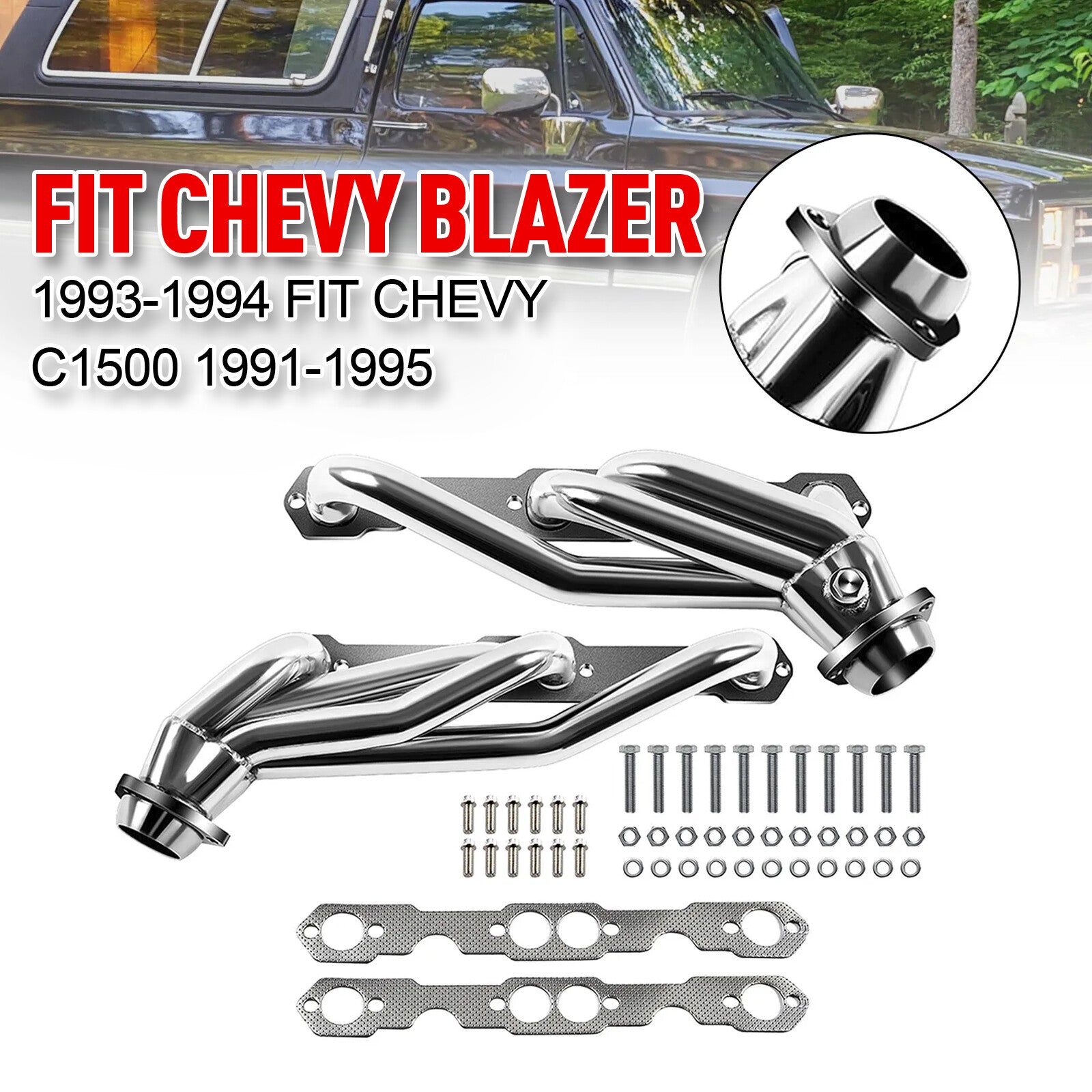 for Chevy for GMC 88-97 5.0L/5.7L 305 350 V8 Stainless Steel Exhaust Headers Truck