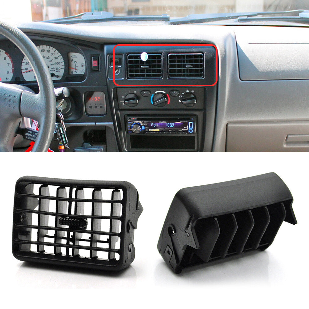 2-Piece Air Conditioning Heater Dashboard Vent for 1996-2002 4Runner Tacoma, Black n
