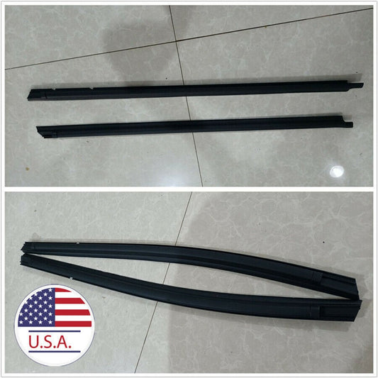 4Pcs Car Door Belt Molding Window Weatherstrip Black for Toyota Tacoma 2005-2015 Q