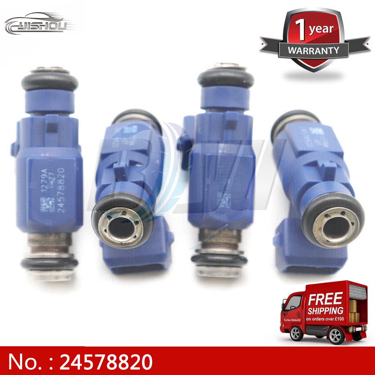 24578820 FJ10741 4x Fuel Injectors for Chevrolet Cobalt, for Corsa , Prisma, Onix, Astra