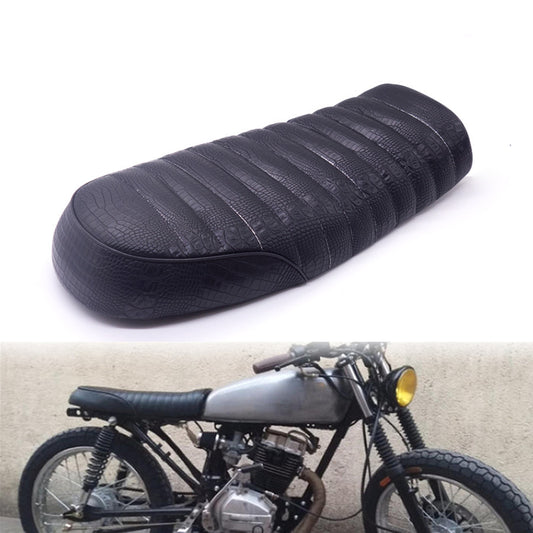 Black Flat Brat Saddle Serpentine Vintage Cafe Racer for Seat for Honda CB350 CB400 Q