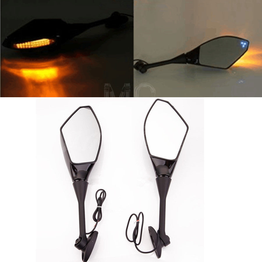 LED Integrated Turn Signals Rearview Mirrors for Honda CBR600RR CBR1000RR 04-08