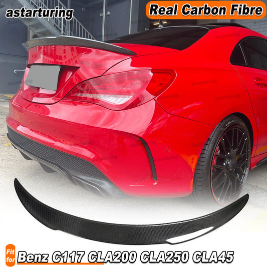 for Benz C117 CLA180 CLA200 CLA250 CLA45 2013-2019 Carbon Rear Trunk Lid Spoiler