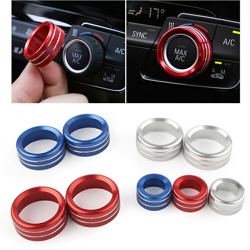 Car Air Condition Knob Switch Trim Cover Ring for BMW GT X1 X3 X4 X5 X6 2013-18