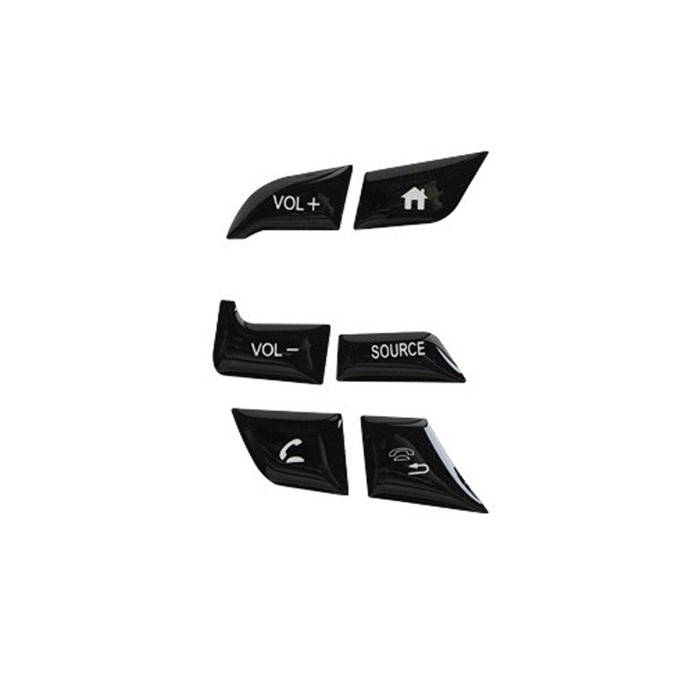 1Set Black Car Steering Wheel Button Frame Trim Covers for Honda for Accord 2018-21 Q