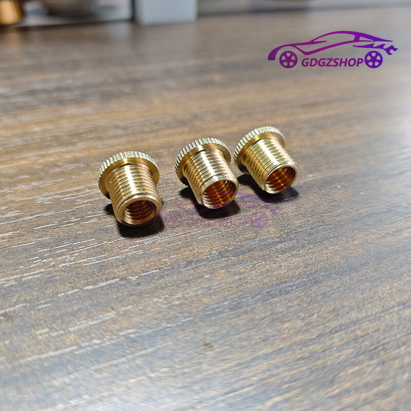 3pcs Copper Gear Shift Knob Thread Adapter Screw Insert M8X1.25 M10X1.25 M10X1.5 Q