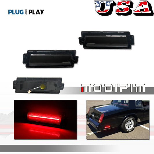 Smoked Red LED Rear Side Marker Lights for 1981 - 1988 for Monte Carlo SS - v