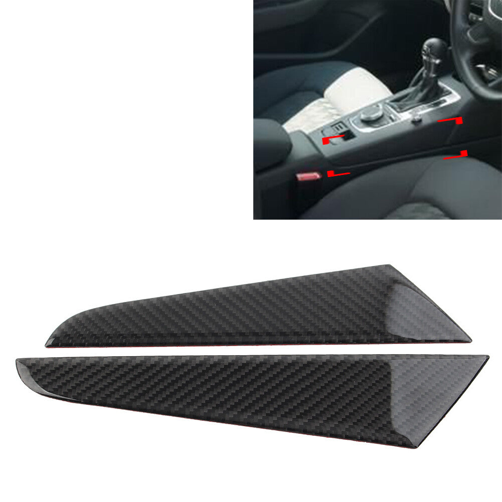 Gear Shift Panel Side Cover Trim Carbon Fiber Look for Audi A3 8V 2014-2019 RHD
