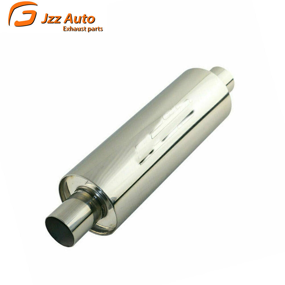 1PC 2 Exhaust Silencer Resonator Exhaust Muffler 400mm Tips Stainless Steel