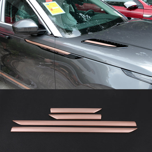 4 Side fender vent trim for Land Rover for Range Rover Velar 2017-21 Gloss Black n
