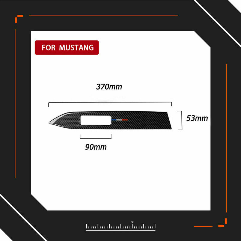 Carbon fiber interior dashboard cover trim accessory for Mustang 15 - 2019 - n