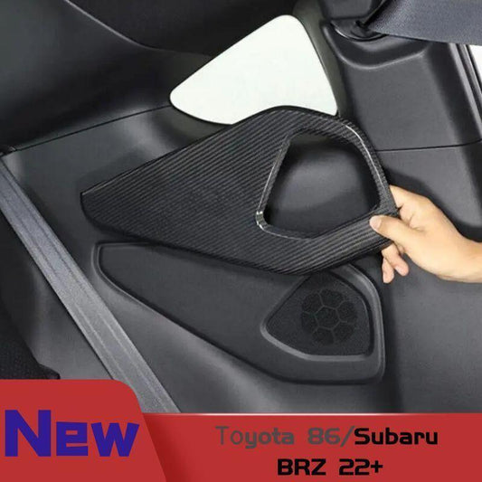 for Subaru BRZ 2022-23 Interior Rear Door Speaker Panel Trim Real Carbon Fiber