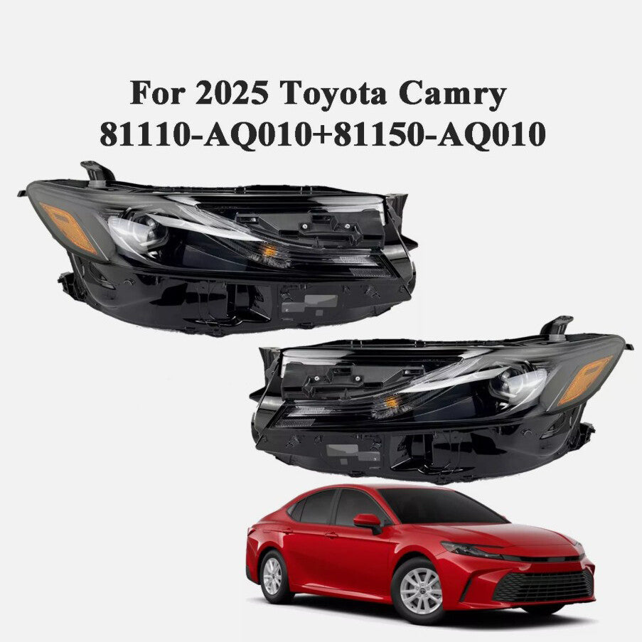 LED headlights with left-hand drive and right-hand passenger projection are available on the 2025 for Toyota for Camry LE SE.
