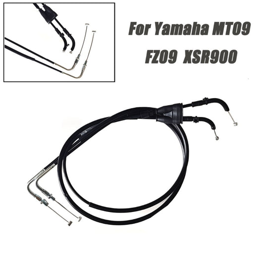 Black Motorcycle Throttle Cable Wires Left Right for Yamaha MT09 FZ09 2014-2018