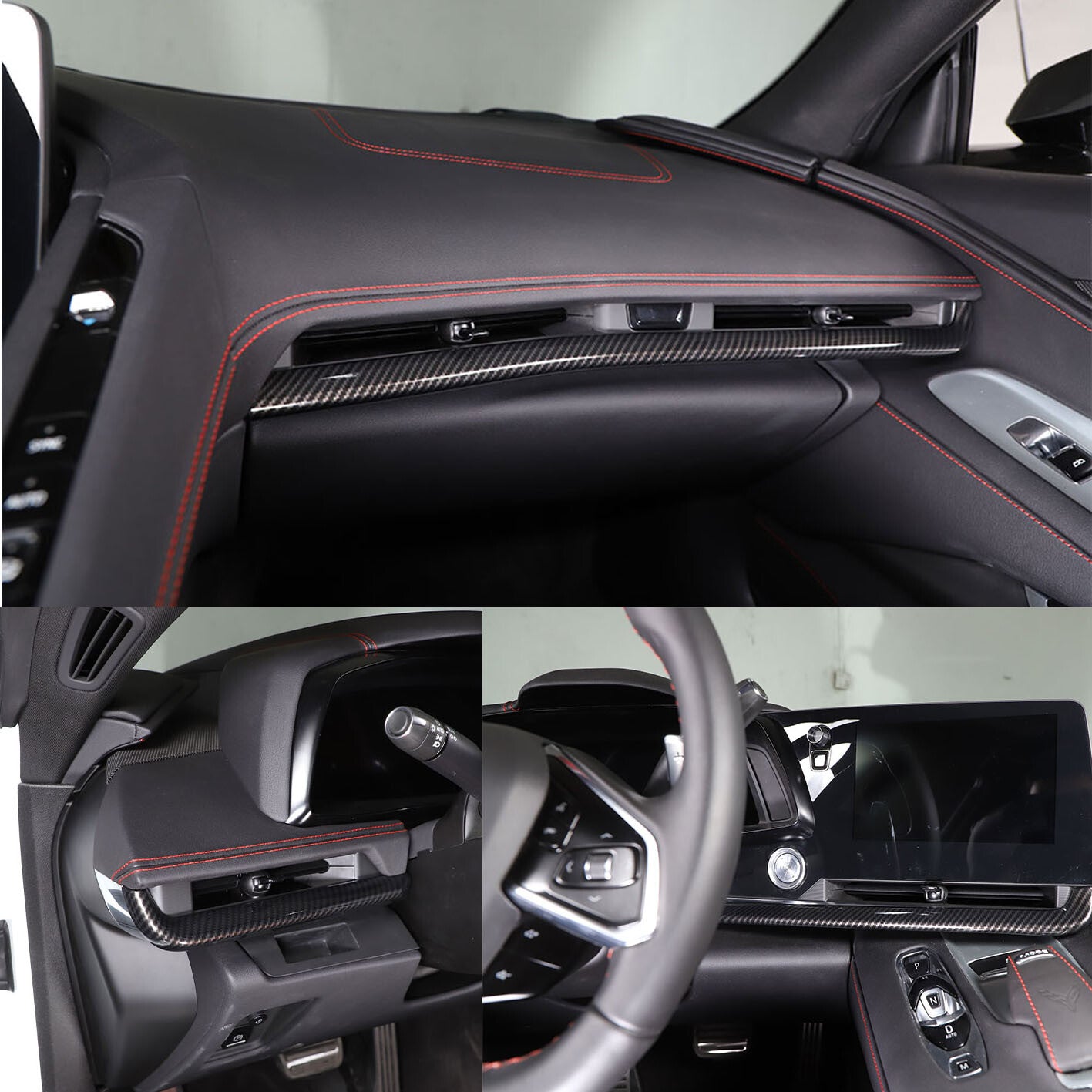 Carbon Fiber Center Gear Transmission Panel Cover Decal for Lotus EMIR 2022 - 2024- v
