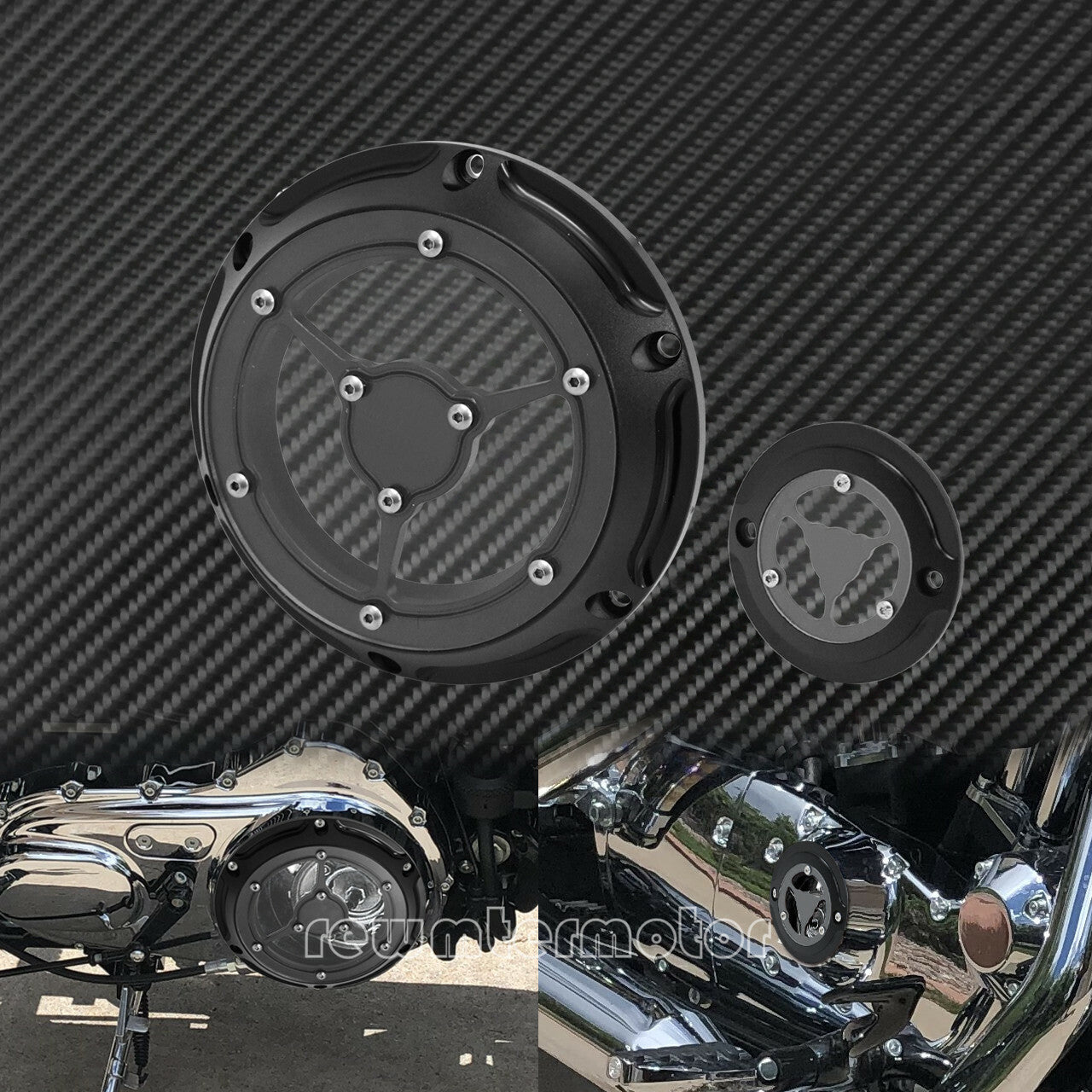 6 Holes Derby Cover Timing Timer Covers Fit for Harley Sportster 1200 883 04-21