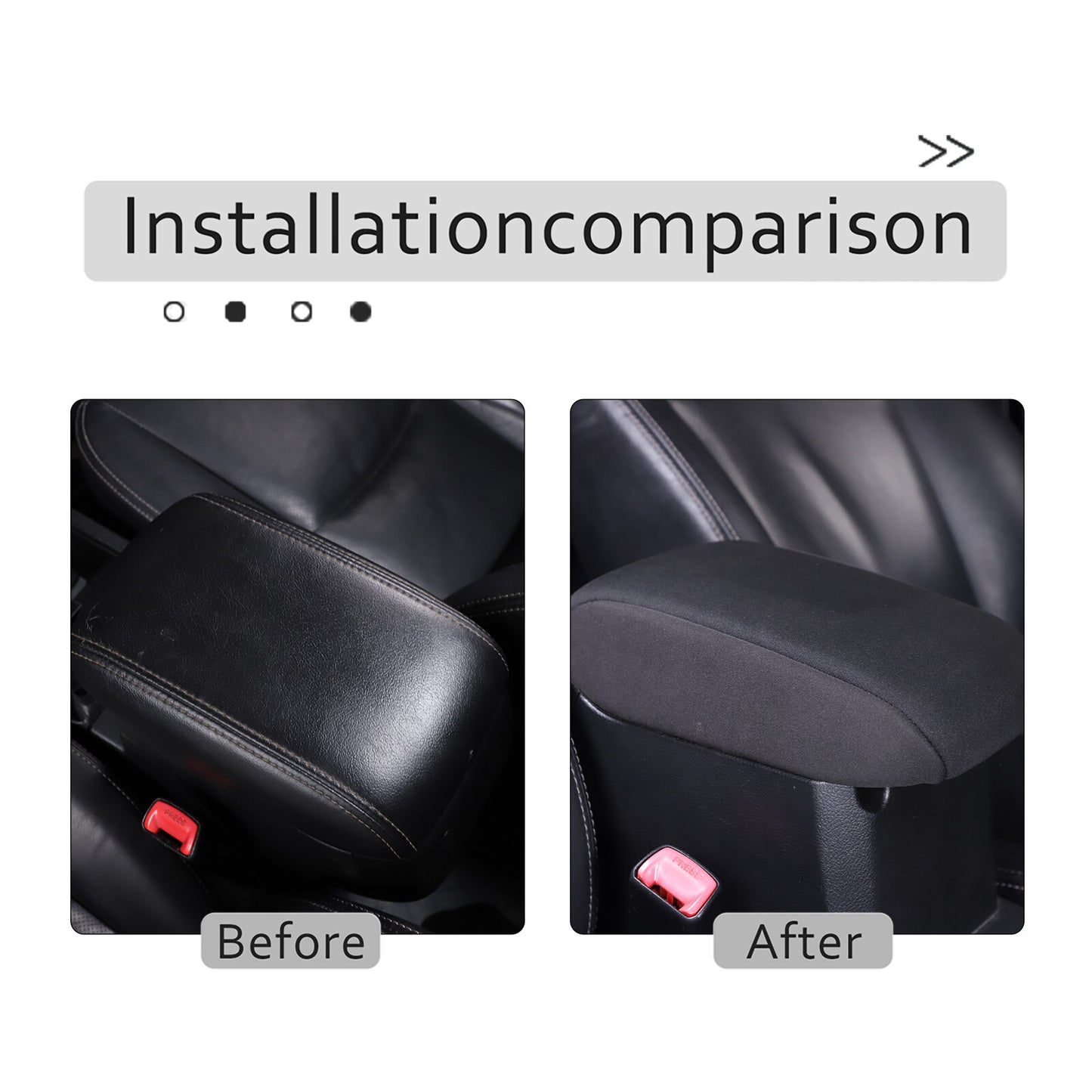 Fabric center console cover, armrest cover, and backrest cushion for Subaru Forester 2013 - 2018 - n