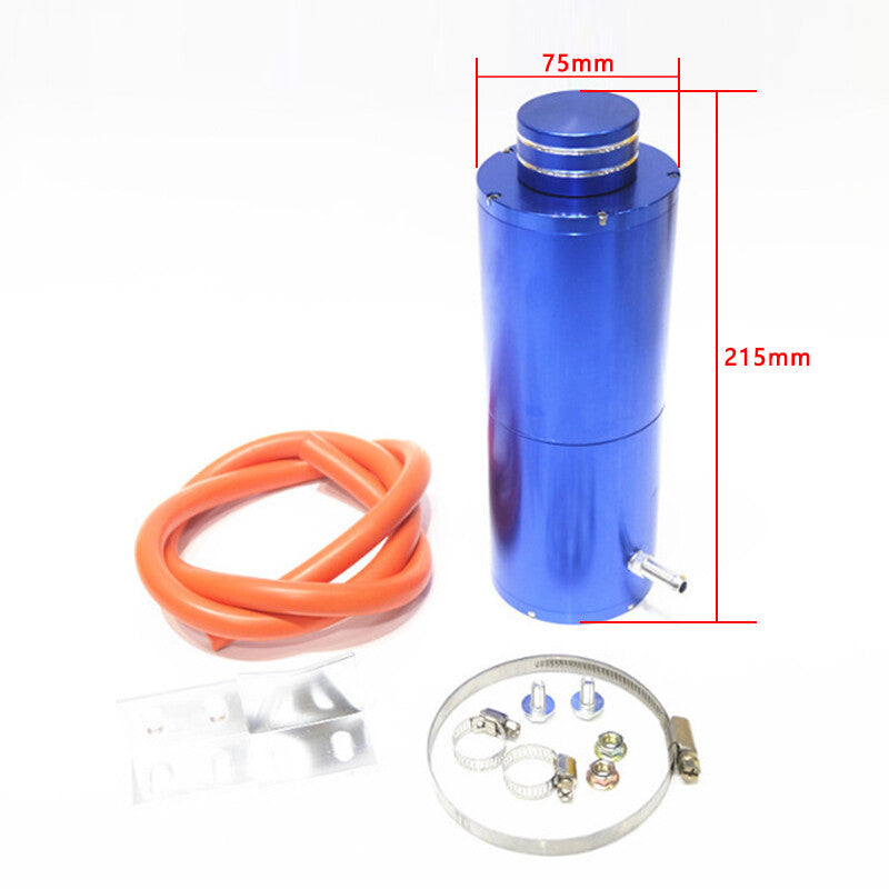 800ml 8 Radiator Coolant Over Flow Reservoir Fluid Bottle Tank Blue Aluminum