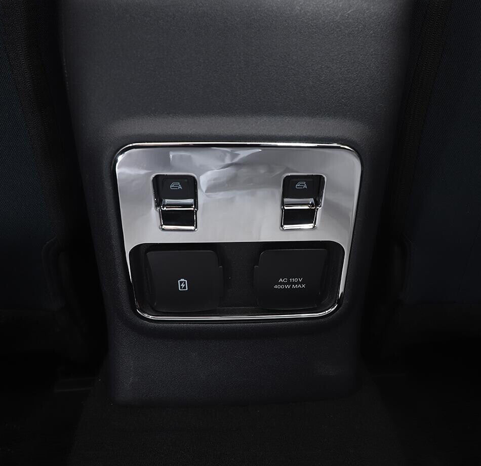 For 2021-2023 Bronco ABS Chrome Interior Rear Window Lift Switch Cover Trim v