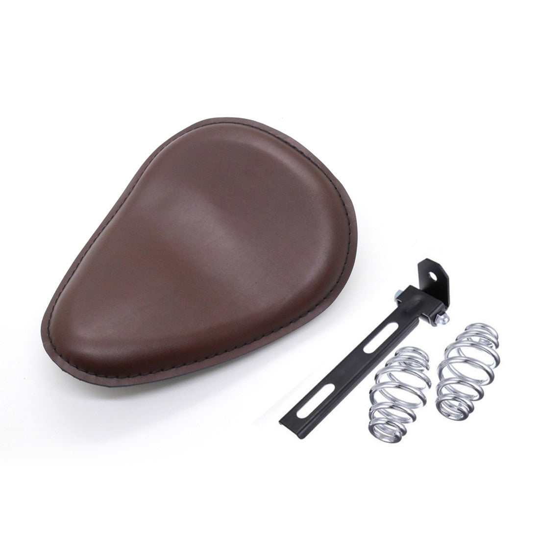 Brown PU Leather Solo Drive for Seat Spring  Bracket for Harley for Honda for Suzuki Custom Q