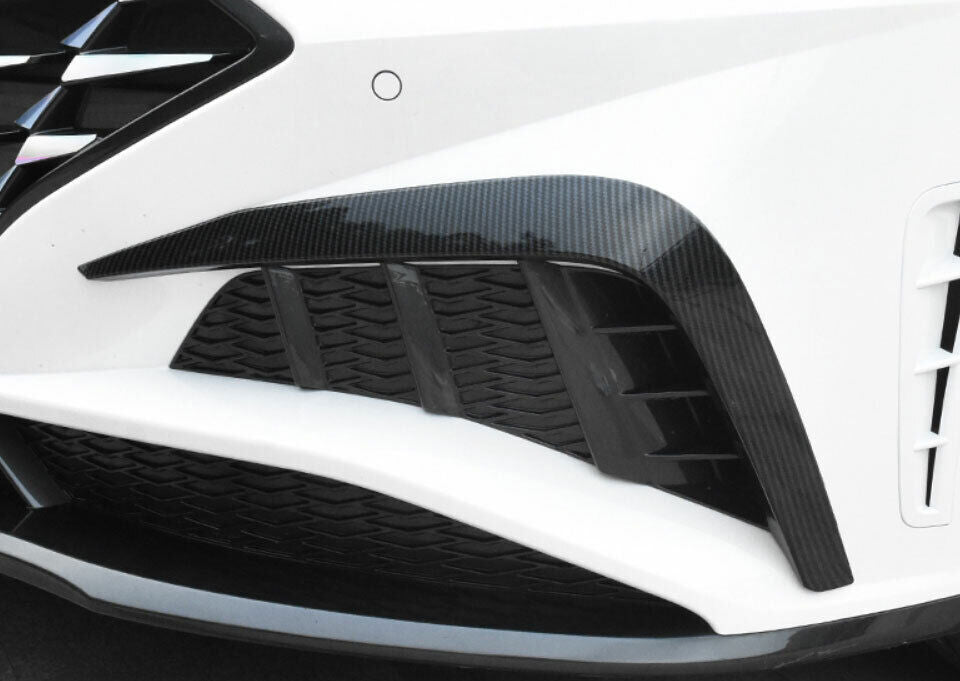 for Hyundai Sonata ABS Carbon Front Lamp Cover Trim Eyelid Strip 2PC 2020-2022 B n
