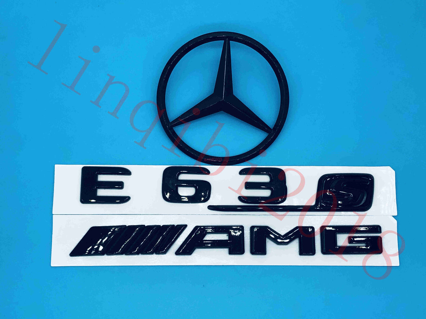 Gloss Black E63S AMG Trunk Logo Sticker Decal Emblem Badge Package for W213 E63