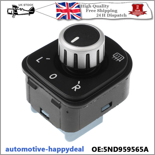 Chrome Mirror Knob Heated Switch for VW for Jetta GTI for Golf MK5 MK6 for Tiguan for Passat B6