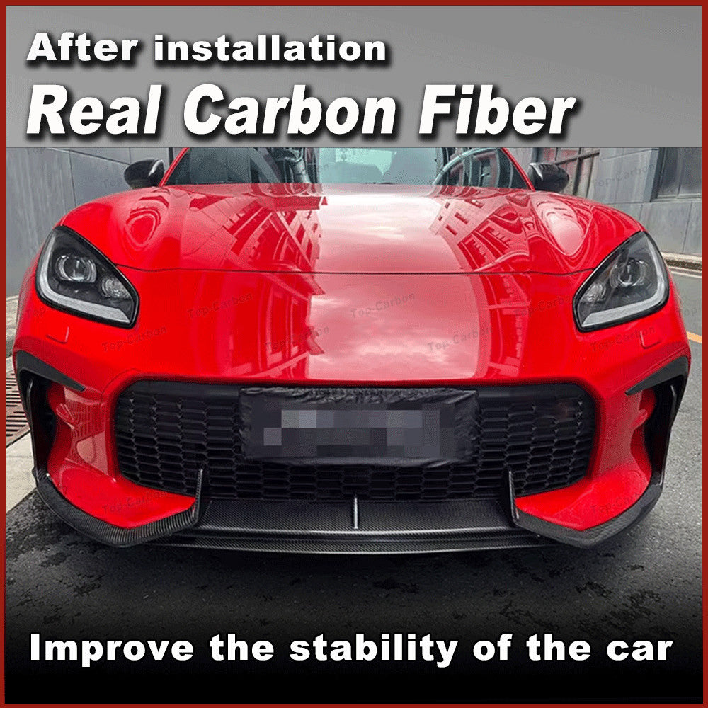 for TOYOTA GR86 BRZ 2022-24 REAL Carbon Fiber Front Bumper Lip Spoiler Splitter