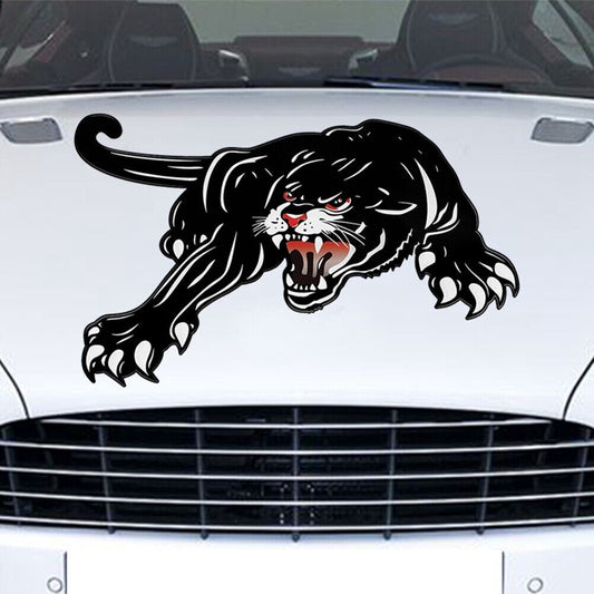 Car Truck Hood Side Body Vinyl Black Leopard Graphic Emblem Sticker DIY