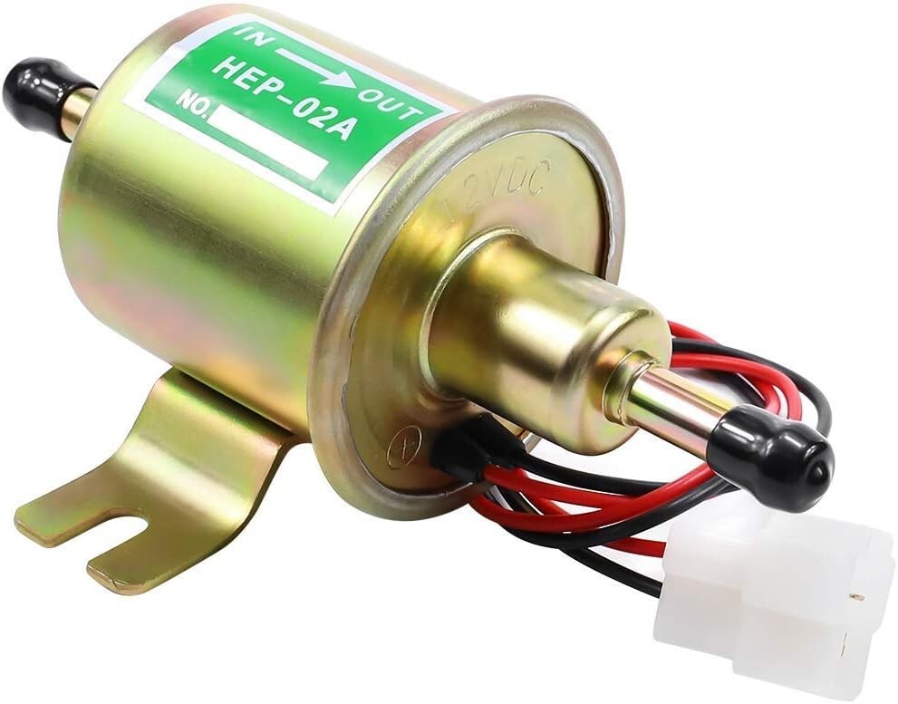 12V Fuel Pump HEP-02A 2.5-4 PSI Metal Solid Diesel Engine Motorcycle Carburetor