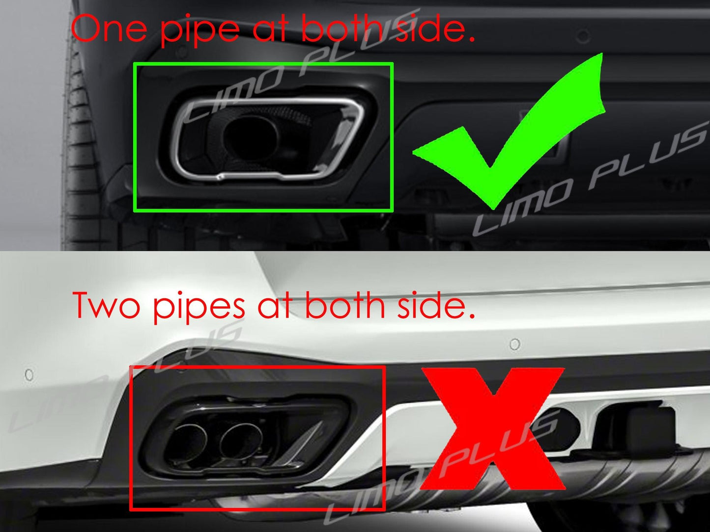 Black Exhaust Tips for BMW X5 G05 X6 G06 X7 G07 M-Sport 2019-2024 Q