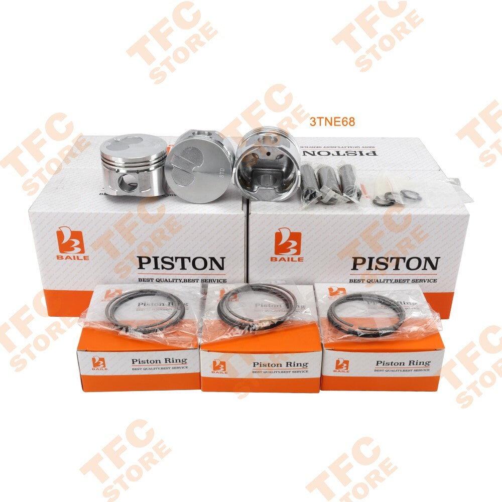 Piston Ring Kit For Yanmar 3TNE68 3D68E 3TNE68C Engine Generator Tractor STD New