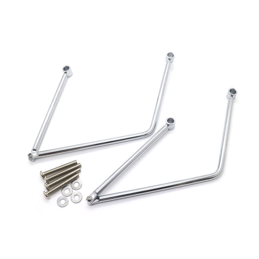 Chrome Adjustable Saddle bag Support Bar Mounts Bracket for Harley for Honda for Suzuki Q