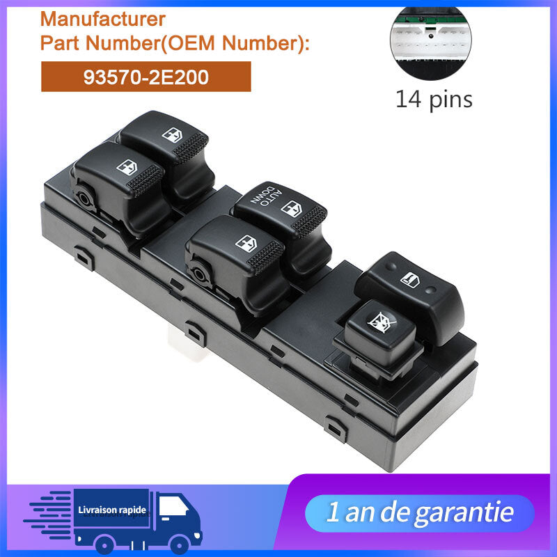 Bouton de Lève Vitre Commande Pour for Hyundai for Tucson 935702E205 935702E200DD n
