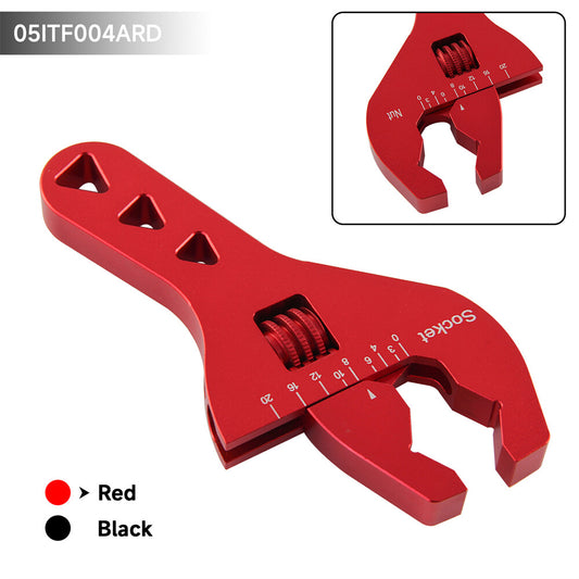 Adjustable AN Fitting Wrench 3AN-20AN Red Anodized Short Tools Spanner