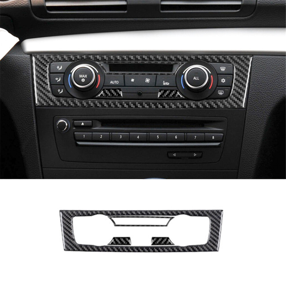 Red Carbon Fiber Rear Cup Holder Panel Cover Trim for Chrysler 200 2015-2017 v
